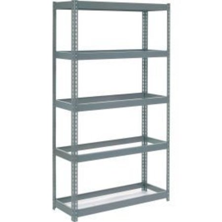 GLOBAL EQUIPMENT Extra Heavy Duty Shelving 48"W x 12"D x 60"H With 5 Shelves, No Deck, Gray 716930